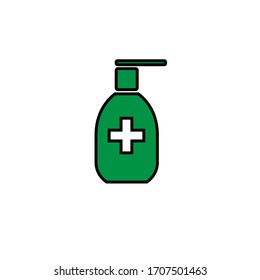 Hand sanitizer liquid soap vector icon
