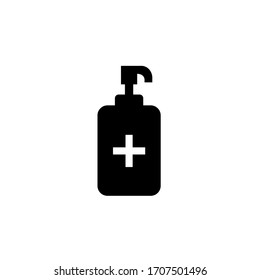 Hand sanitizer liquid soap vector icon
