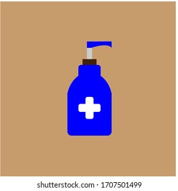 Hand sanitizer liquid soap vector icon
