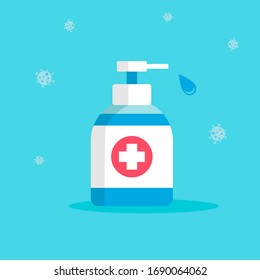 hand sanitizer logo design vector illustration