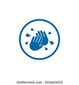 Hand sanitizer logo design vector template
