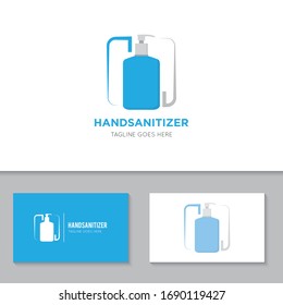 hand sanitizer logo and icon vector illustration