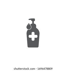 hand sanitizer logo and icon vector illustration