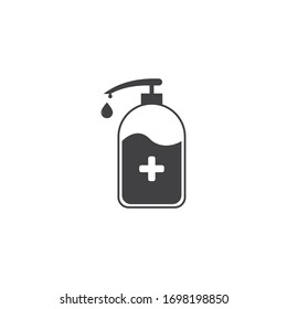 hand sanitizer logo and icon vector illustration
