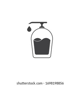hand sanitizer logo and icon vector illustration