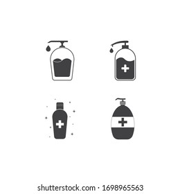 logotipo del limpiador manual e ilustración vectorial de icono