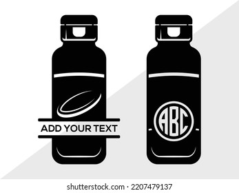 Hand Sanitizer Monogram SVG Printable Vector Illustration