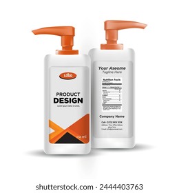 hand sanitizer packaging design template vector eps.