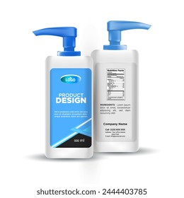 hand sanitizer packaging design template vector eps.