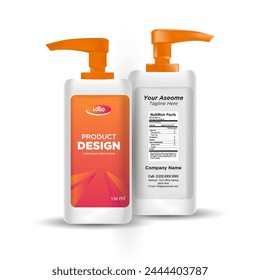 Vector de Plantilla de diseño de empaque desinfectante de manos eps.