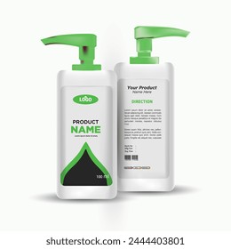 hand sanitizer packaging design template vector eps.
