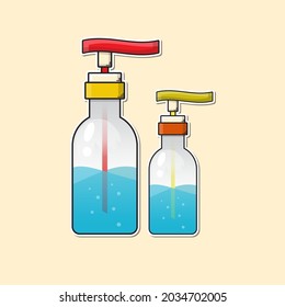 Hand sanitizer  press and aerosol dispenser spray bottles 