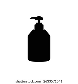 Hand Sanitizer Pump Bottle Icon for Hygiene and Health Safety