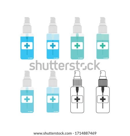 Hand sanitizer pump bottle vector design