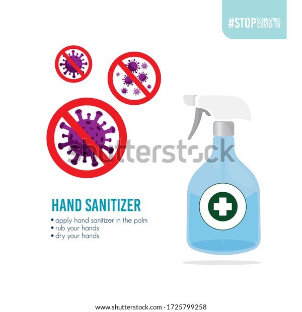 Download Hand Sanitizer Spray Bottle Isolated Background Stock Vector Royalty Free 1725799258