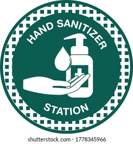 Hand Sanitizer Station Floor Sign