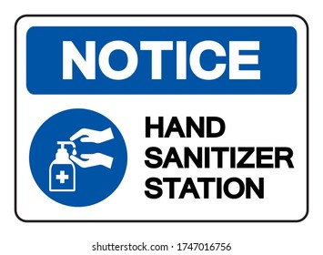 Hand Sanitizer Station Symbol Sign, Vector Illustration, Isolate On White Background Label. EPS10 