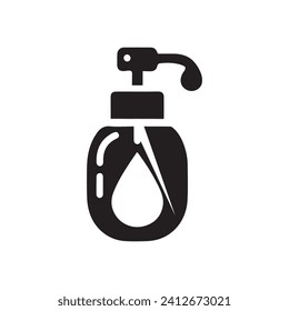 Hand sanitizer symbol. The isolated vector icon on a white backdrop