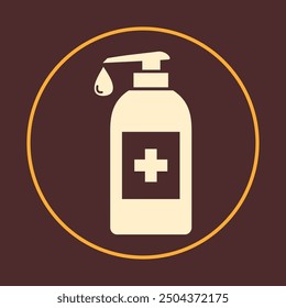 Hand sanitizer trendy icon clever abstract vector illustration colorful artwork beautiful design.eps