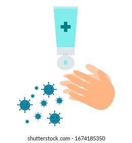 Hand sanitizer tube, hand wash gel, alcohol gel