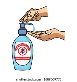 HAND SANITIZER VECTOR CLIP ART