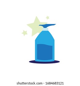 Hand sanitizer vector flat illustration