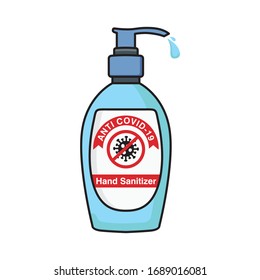 Hand Sanitizer Vector Graphic Clip Art 