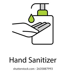 Hand Sanitizer Vector Icon Representing Hygiene Product