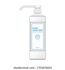 Hand sanitizer vector icon.Realistic vector icon isolated on white background hand sanitizer.