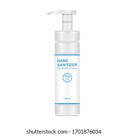 Hand sanitizer vector icon.Realistic vector icon isolated on white background hand sanitizer.