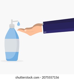 Hand sanitizer vector illustration. anti septic illustration
