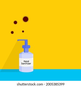 Hand sanitizer Vector Illustration to prevent the spread of the corona virus