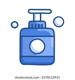 Hand sanitizer vector line icon isolated on white background. Hand sanitizer flat icon for infographic, website or app.