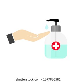 Hand sanitizers. Alcohol rub sanitizers kill most bacteria, fungi and stop some viruses such as coronavirus. Hygiene product. Covid-19 spread prevention.