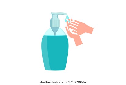 Hand sanitizers. Alcohol rub sanitizers kill most bacteria, fungi and stop some viruses such as coronavirus. Hygiene product. Sanitizer bottle. Covid-19 spread prevention.