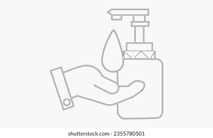 Hand sanitizers. Alcohol rub sanitizers kill most bacteria, fungi and stop some viruses such as coronavirus. Hygiene product vector icon.
