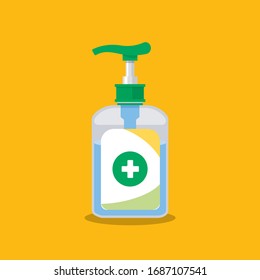 Hand Sanitizers disinfectant in bottle
