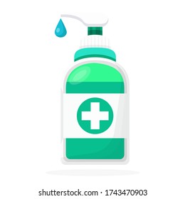 Hand sanitizers for prevent coronavirus. Hygiene product. Alcohol Sanitizer bottle Covid-19 spread prevention.