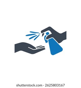 Hand Sanitizing Hygiene Icon Isolated On White Background