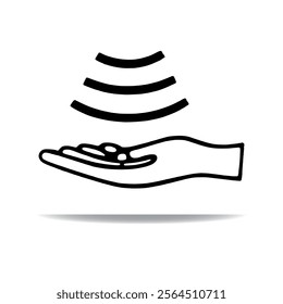 Hand Sanitizing Icon. 2D simple flat style graphic design. Template isolated on white background. Can be used for any purposes. Vector EPS10 