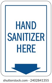 Hand sanitizing sign and labels