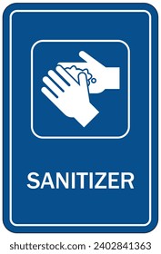 Hand sanitizing sign and labels