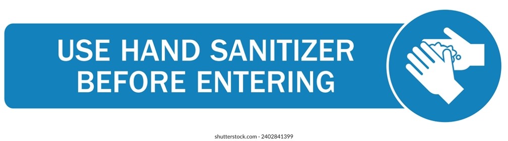 Hand sanitizing sign and labels