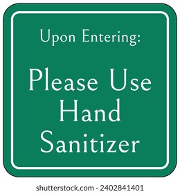 Hand sanitizing sign and labels