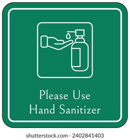Hand sanitizing sign and labels
