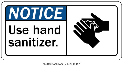 Hand sanitizing sign and labels