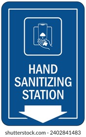 Hand sanitizing sign and labels