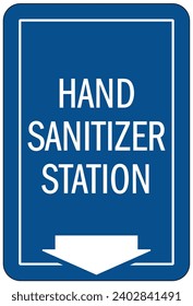 Hand sanitizing sign and labels