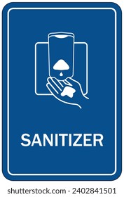 Hand sanitizing sign and labels