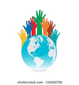 Hand Save The Earth Conceptual 